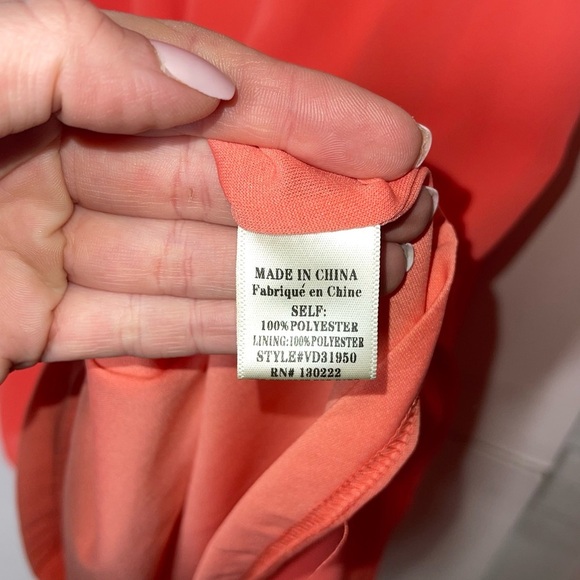 VERY J Coral Flowy Mini Dress M - Picture 6 of 7